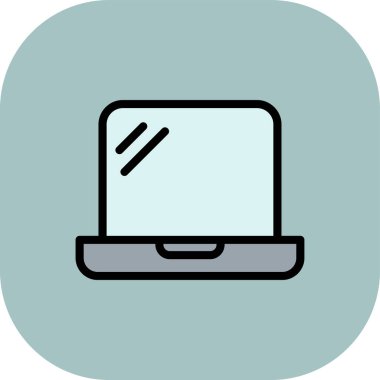 Bilgisayar ekranı. Basit resimleme