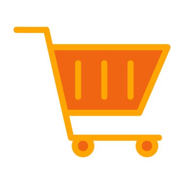 Alışveriş arabası ikon vektör illüstrasyonu