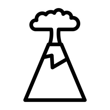 Nükleer patlama ikonu vektör çizelgesi çizimi