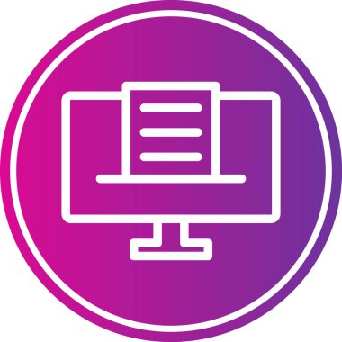 Monitör. Web simgesi basit tasarım