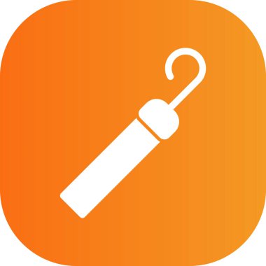 Tek bir turuncu simgenin vektör illüstrasyonu