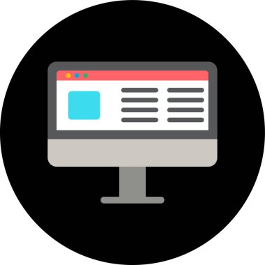 tarayıcı simgesi vektör illüstrasyonu