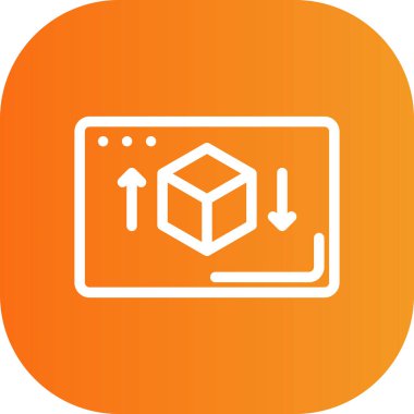 Küp simgesinin vektör illüstrasyonu