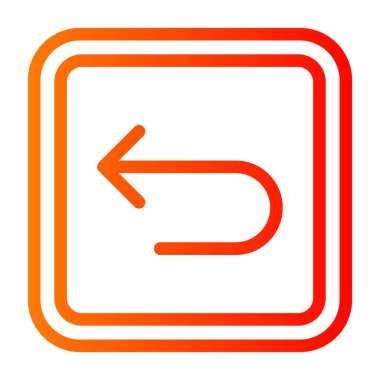 Ok sağ düz vektör simgesi kare