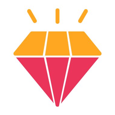 Elmas Düz Vektör Simgesi