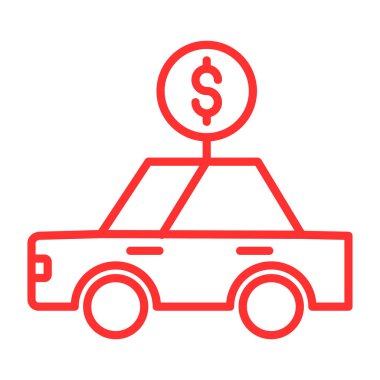 araba simgesi vektör illüstrasyonu