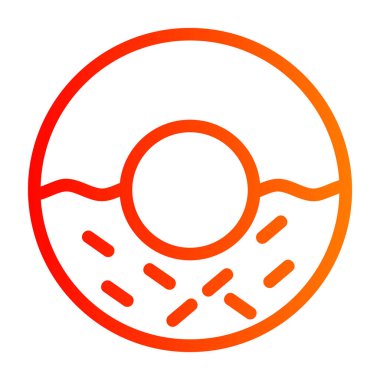 donut web simgesi, vektör illüstrasyonu