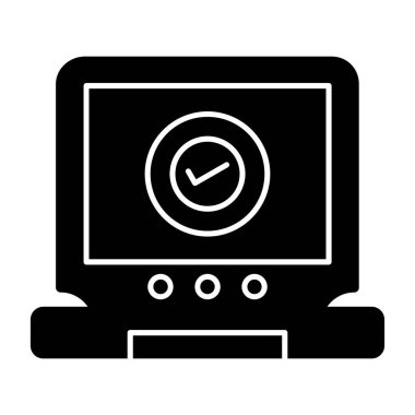 Saati olan bilgisayar monitörü, basit tasarım