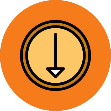 Saat simgesinin vektör illüstrasyonu