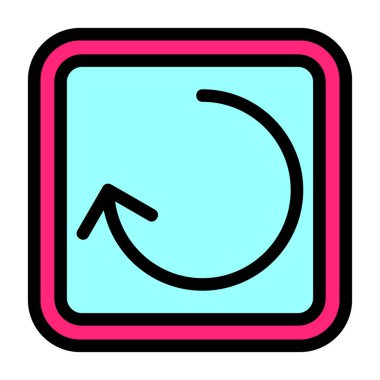 Yenile. Web simgesi basit illüstrasyon