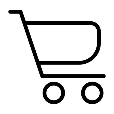 Trolly Web simgesi, vektör illüstrasyonu