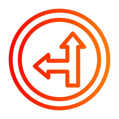 Ok işareti. Vektör. Beyaz izole arkaplanda daire çizen kırmızı simge.