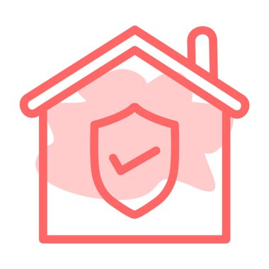 Kalkan simgesi olan evin vektör illüstrasyonu