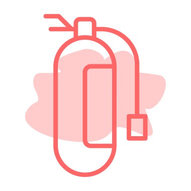 Gaz söndürücü simgesinin vektör illüstrasyonu