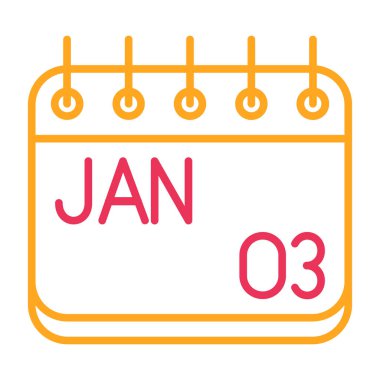 Takvim web simgesi, basit illüstrasyon