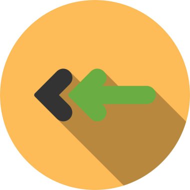 Düz biçimli ok yönü simgesi