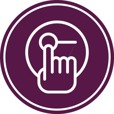 Bir el simgesinin vektör illüstrasyonu