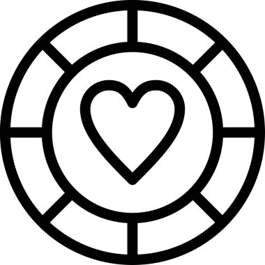 Aşk. Web simgesi basit illüstrasyon