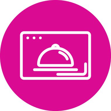 Pizza simgesinin vektör illüstrasyonu