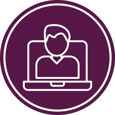 Bilgisayar. Web simgesi basit illüstrasyon