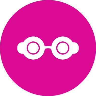 Gözlük simgesi, vektör illüstrasyonu