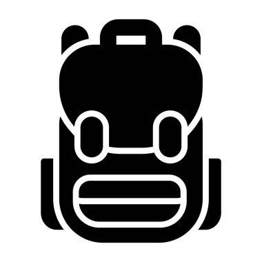 sırt çantası simgesi, basit vektör biçimi