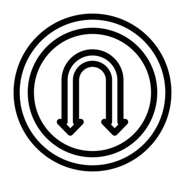 yön vektör ince çizgi simgesi