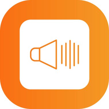 Hoparlörlü bir turuncu simge çizimi