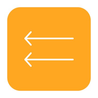 Sol yuvarlak kare düz simge