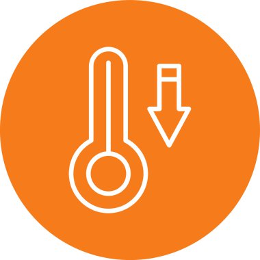 Termometre simgesinin vektör illüstrasyonu