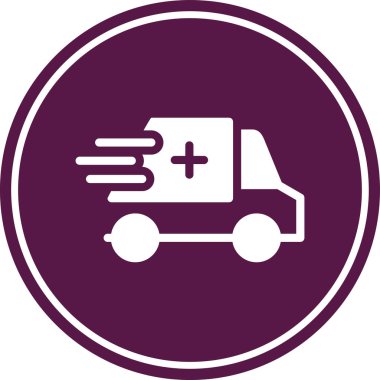 ambulans simgesi vektör illüstrasyonu