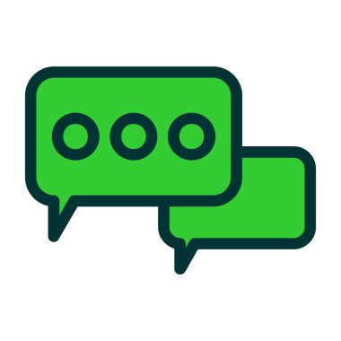 Kişisel ve ticari kullanım için sohbet kabarcığı vektör simgesi simgesi çizimi..