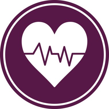 Kalp nabız vektör simgesi