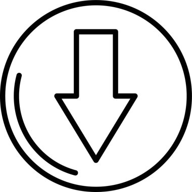 Aşağıya ok simgesi