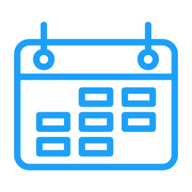 Takvim simgesi. takvim simgesinin özet biçimi, düz tasarım, izole vektör