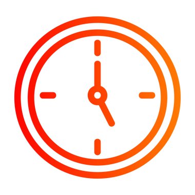 Saat simgesi. düz tasarım biçimi