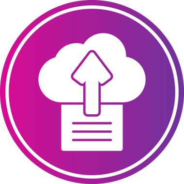 Bulut Hesaplama. Web simgesi basit illüstrasyon