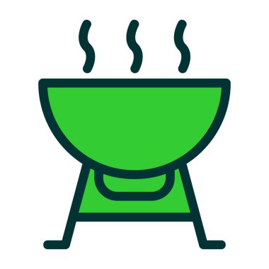 Barbekü. Web simgesi basit tasarım