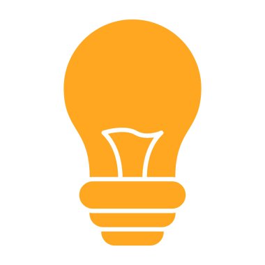 Ampul simgesi. düz tasarım biçimi