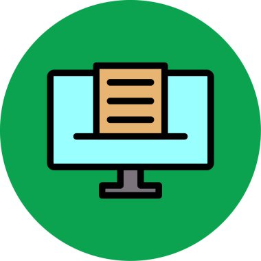 Bilgisayar. Web simgesi vektör illüstrasyonu