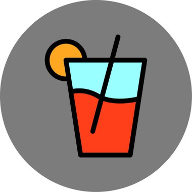 içecek simgesi, vektör illüstrasyonu