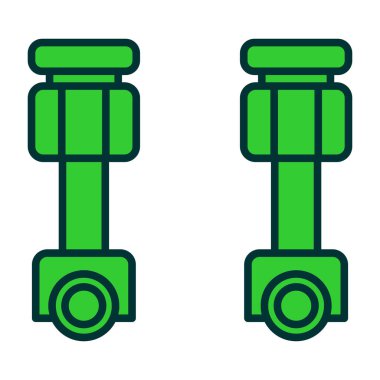 Beyaz zemin üzerinde yeşil ve siyah renkli su damlası simgesi izole edildi. vektör illüstrasyonu