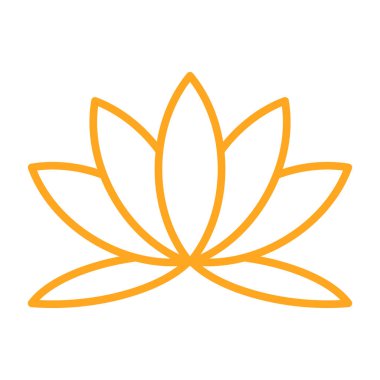 Nilüfer çiçeği ikonu. İnternet için lotus vektör simgelerinin özet çizimi