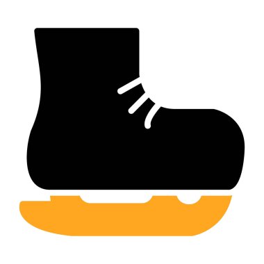 Buz Pateni Vektörü Kabartma Simgesi Tasarımı