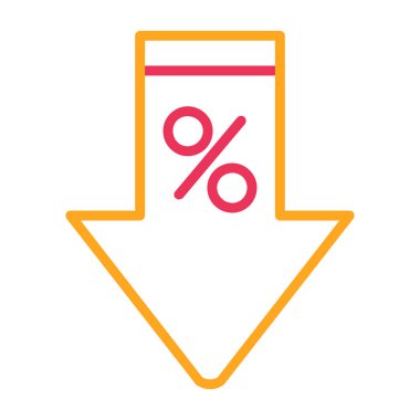 indirim etiketi düz stil ikonu, vektör çizim
