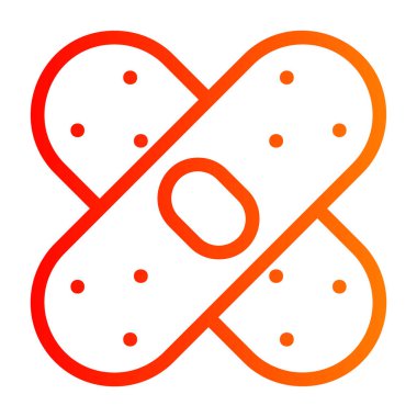 Kırmızı ve beyaz simgenin vektör illüstrasyonu