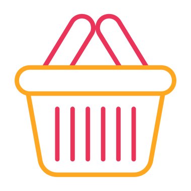 Beyaz arkaplan üzerinde sepet vektör illüstrasyonu.