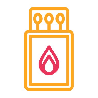 Alev ikonu vektörünü ateşle. Ana hatlarıyla ateş sembolü. renk düz kontur