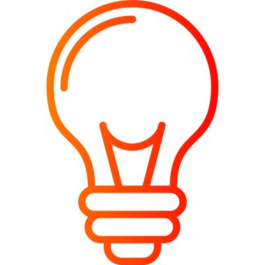 Ampul. Web simgesi basit illüstrasyon