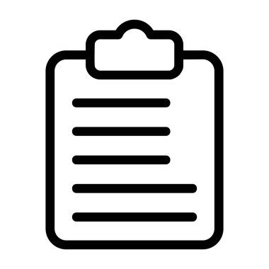 belge simgesi vektörü. Taslak kağıt işareti. izole edilmiş sınır sembolü çizimi